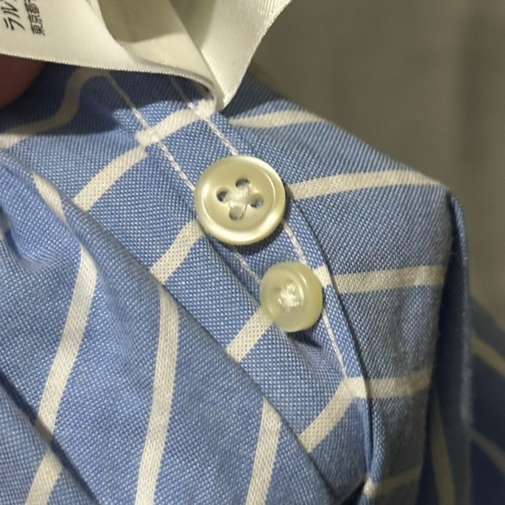 Vintage Polo Ralph Lauren Shirt Mens L Colorblock Striped Classic Button - Picture 5 of 9